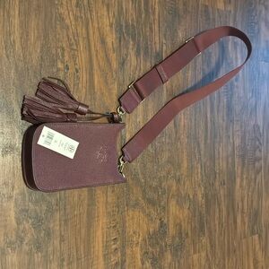 NEW!!! Authentic Tory Burch Thea Cellphone Crossbody in Claret